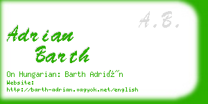 adrian barth business card